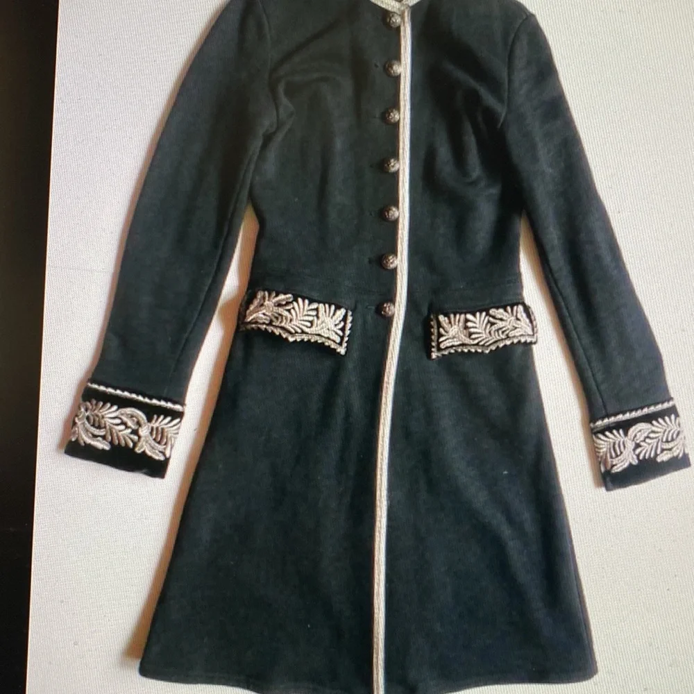 Denim & Supply Ralph Lauren Black Coat with White Trim - Picture 10 of 13